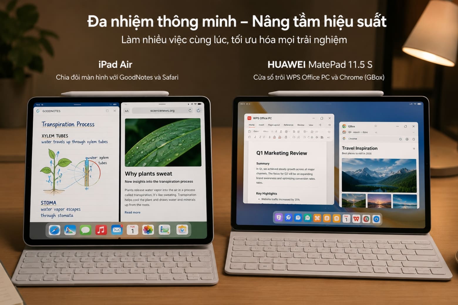 So sánh iPad Air M4 và HUAWEI MatePad 11.5 S: Bài toán tổng chi phí và trải nghiệm 7 Hiệu năng và hệ sinh thái: Sức mạnh Apple M4 đối đầu rào cản GMS