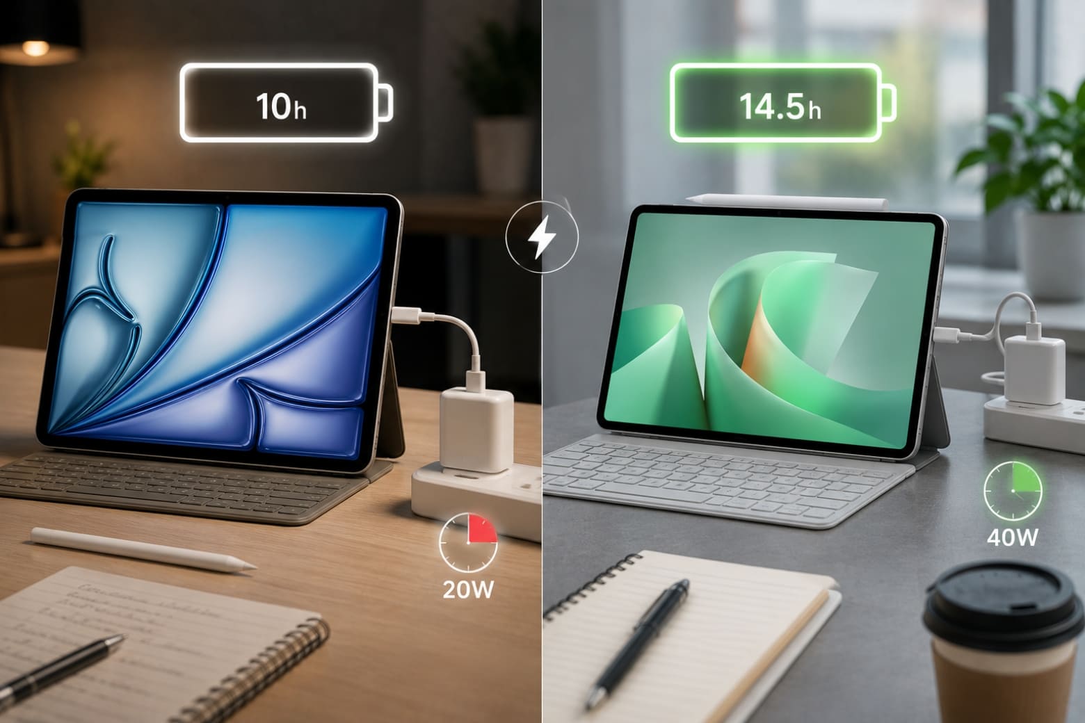 So sánh iPad Air M4 và HUAWEI MatePad 11.5 S: Bài toán tổng chi phí và trải nghiệm 9 Pin và tính cơ động trong ngày dài