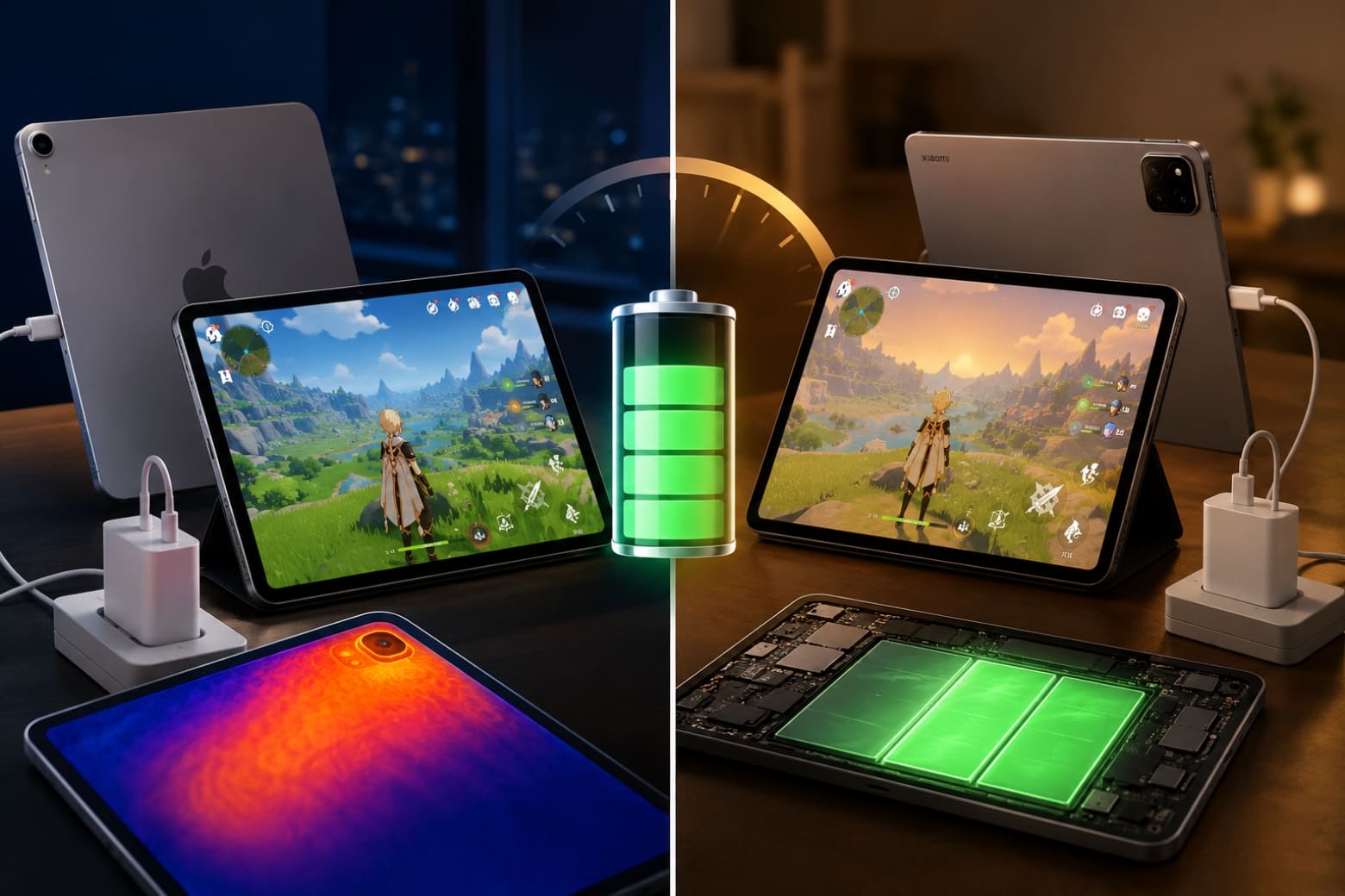 So sánh iPad Air M4 và Xiaomi Pad 7 Pro: Chọn hệ sinh thái hay cấu hình? 9 Thời lượng Pin, Tốc độ sạc và Nhiệt độ thực tế