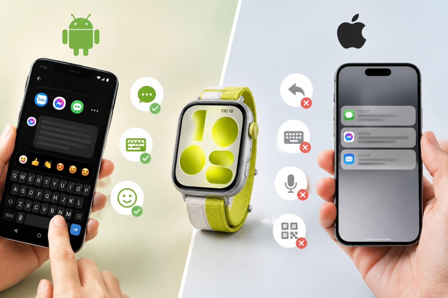 Mức độ tương thích giữa iOS và Android trên HUAWEI Watch Fit 5