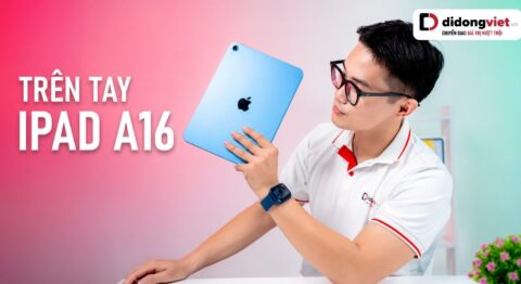 trên tay ipad a16