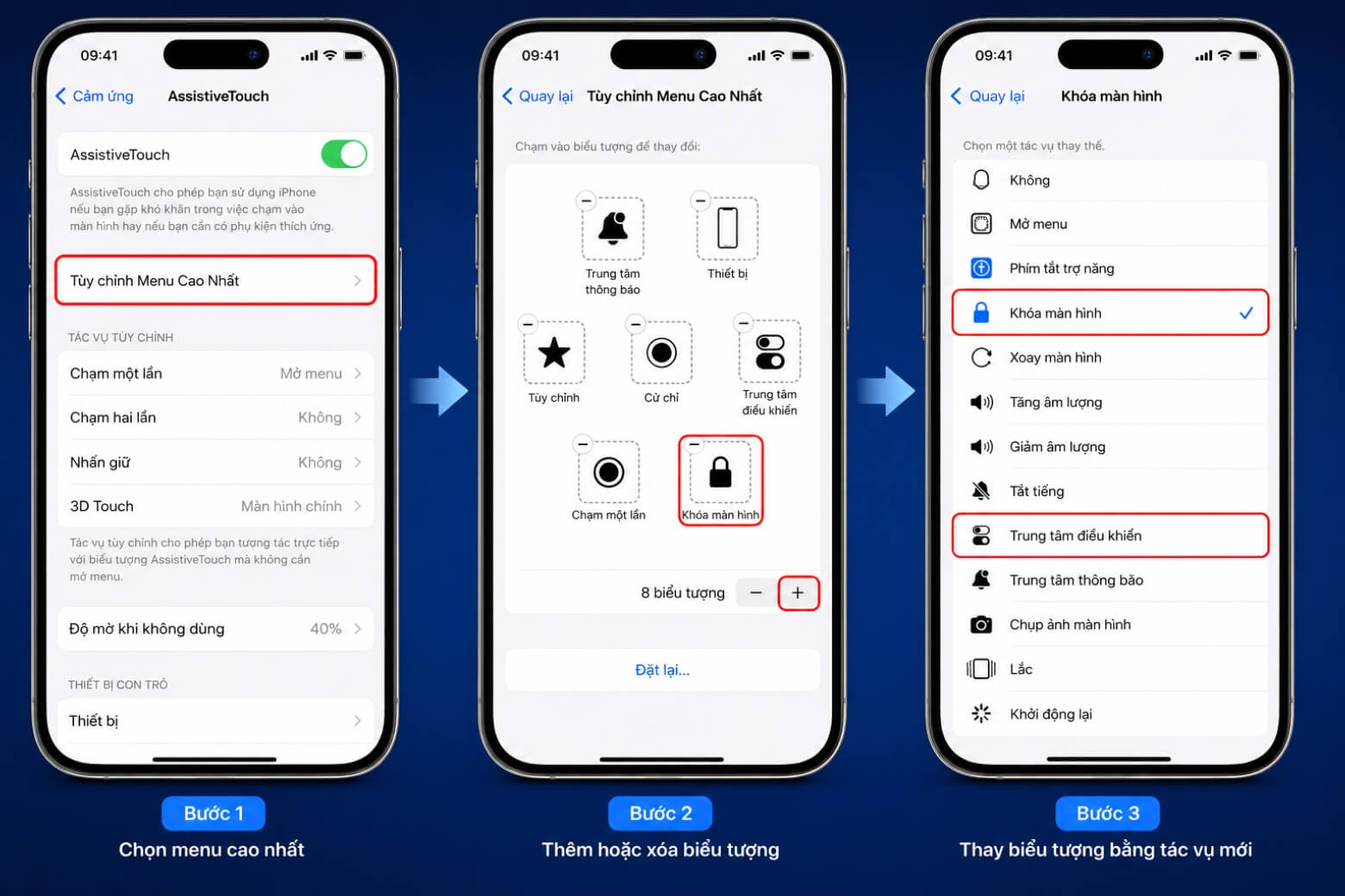 Cách mở nút Home ảo trên iPhone 17 tùy chỉnh menu