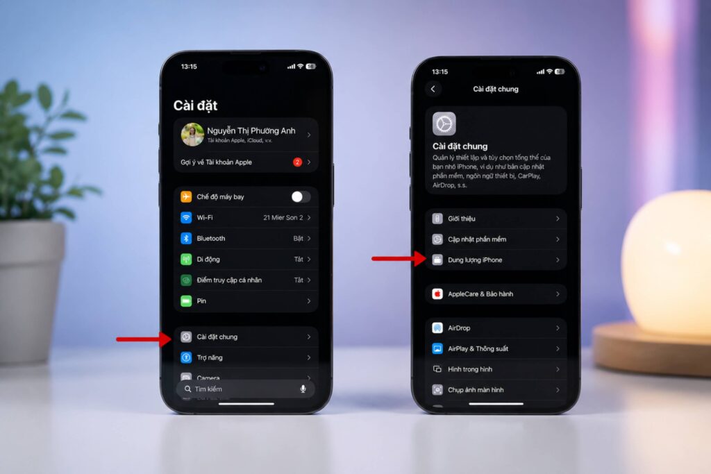 Thiếu bộ nhớ trống có thể khiến quá trình cập nhật iOS bị gián đoạn.
