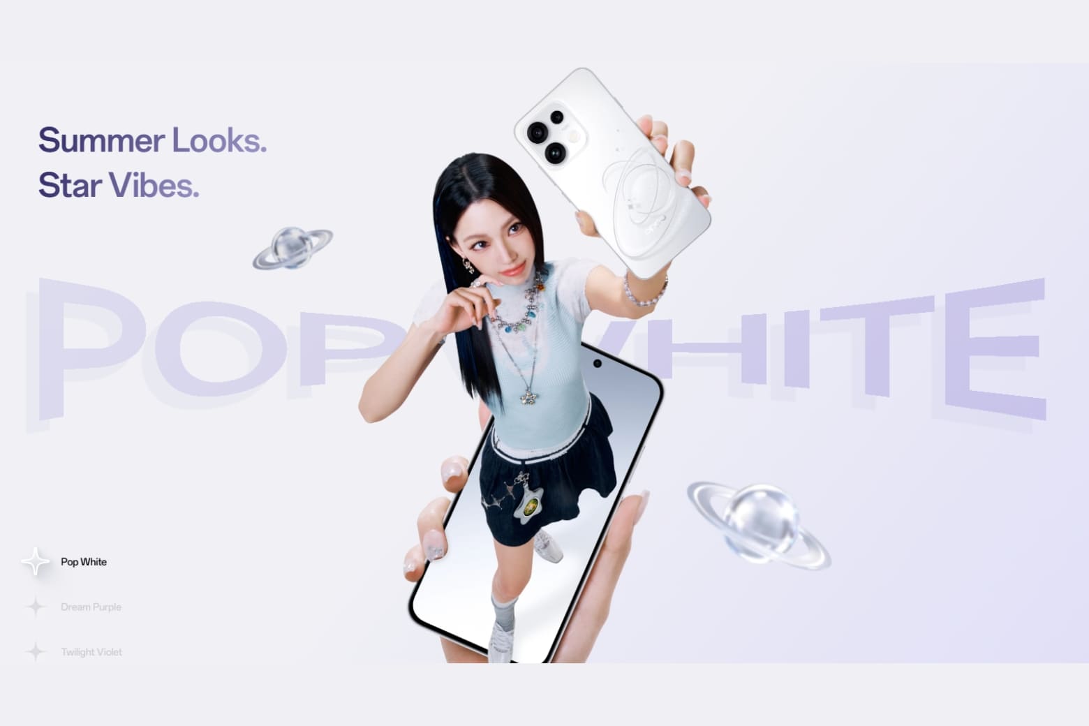 Đánh giá chi tiết thiết kế OPPO Reno16 F 5G mỏng nhẹ và chuẩn IP69K 6 Bản Trắng Pop (Pop White) nổi bật với hiệu ứng HoloVerse 3D