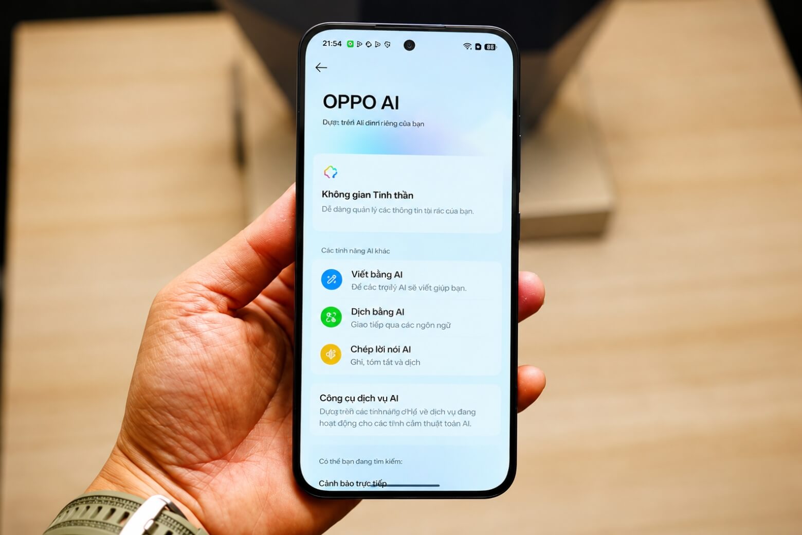 ColorOS 16 trên OPPO Reno15: Giao diện hiện đại cùng nhiều tiện ích thông minh 8 ColorOS 16 trên OPPO Reno15 hỗ trợ AI