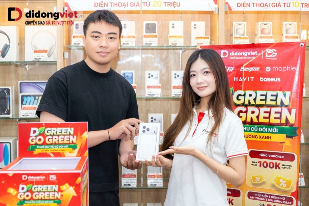Di Động Việt Hợp Tác Cùng Nhà Phân Phối PHTD Trong Chiến Dịch "D Green Go Green": Tặng Ngay Voucher 100.000đ Lên Đời iPhone 3 Di Động Việt Hợp Tác Cùng Nhà Phân Phối PHTD Trong Chiến Dịch "D Green Go Green": Tặng Ngay Voucher 100.000đ Lên Đời iPhone