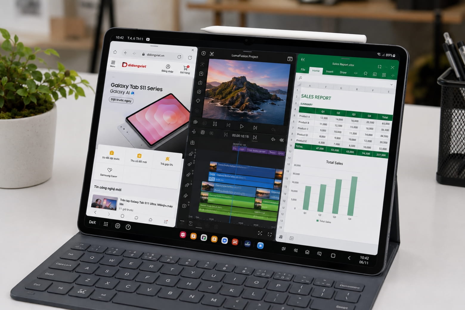 Đánh giá hiệu năng Samsung Galaxy Tab S11: Khả năng xử lý thực tế và độ ổn định dài hạn 7 Khả năng xử lý video và mức độ hoàn thiện của nền tảng Samsung DeX