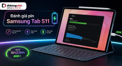 đánh giá pin Samsung Tab S11
