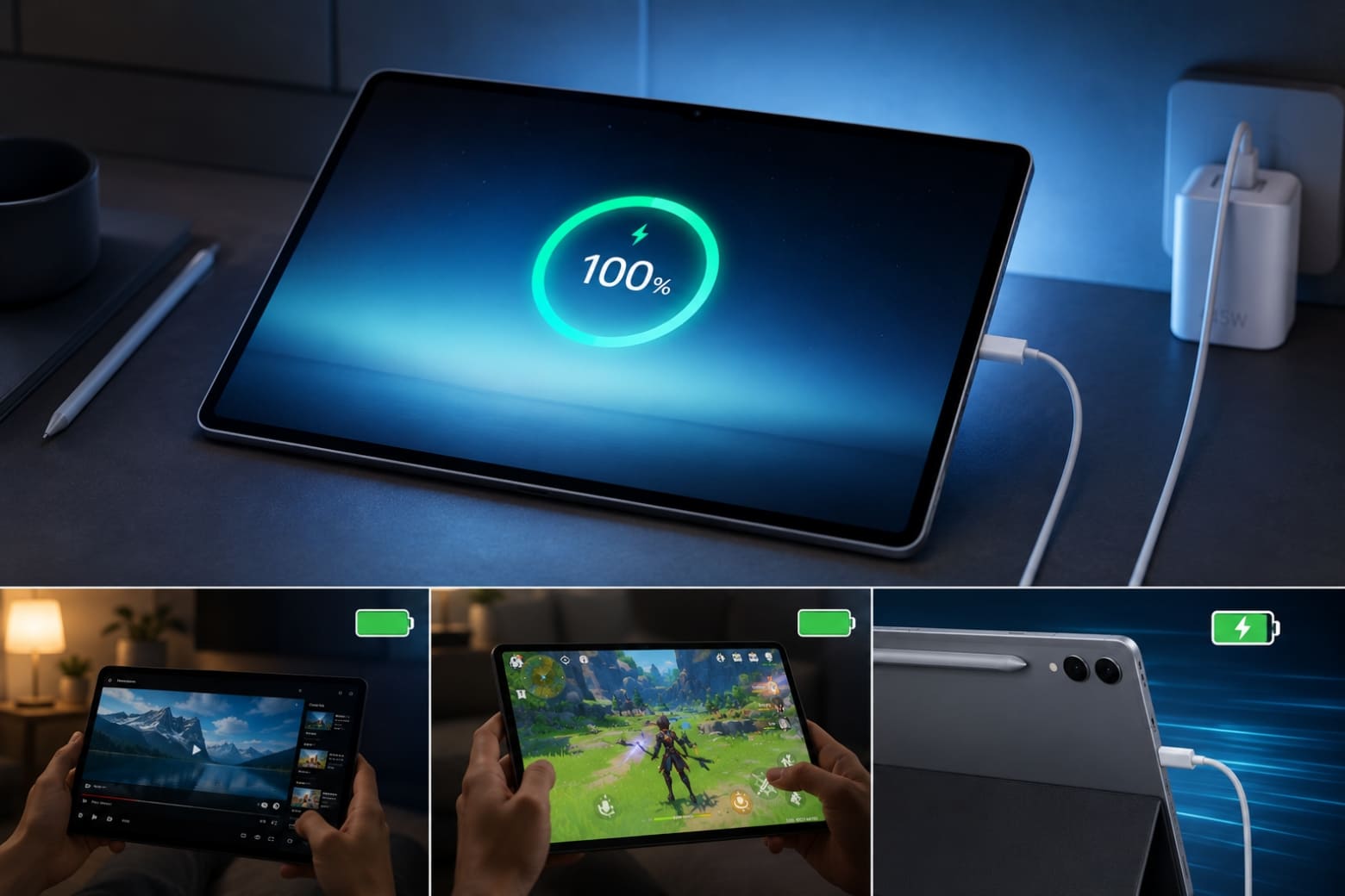 Viên pin 11.600 mAh: Thời lượng sử dụng Tab S11 Ultra và tốc độ sạc thực tế
