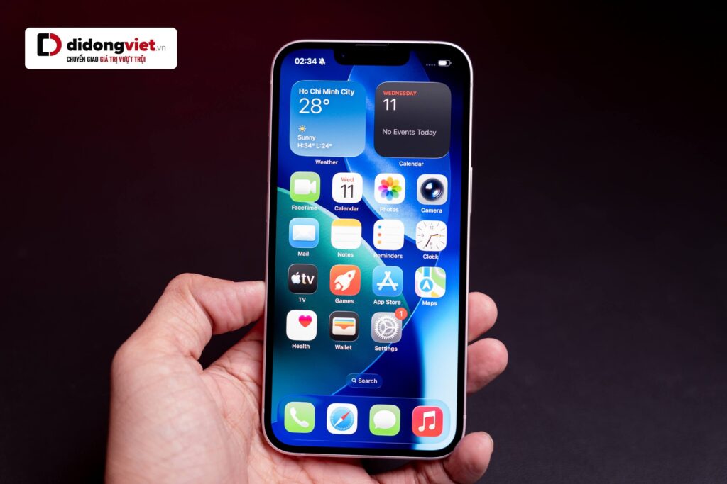 Màn hình 60Hz đổi lại thời lượng pin bền bỉ cho cả ngày sử dụng.