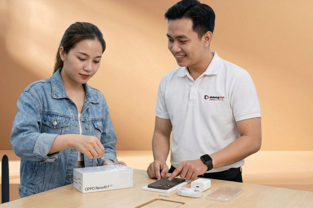Mở hộp OPPO Reno16 F 5G: Trọn bộ phụ kiện và cảm giác trên tay thực tế 8 Mở hộp OPPO Reno16 F 5G