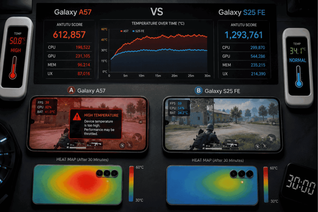 So sánh Samsung Galaxy A57 vs S25 FE