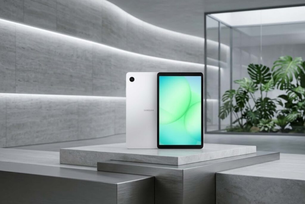 Tab A11 màu Bạc nổi bật vẻ hiện đại, thanh lịch và làm tôn lên chất liệu nhôm cao cấp của thiết bị.