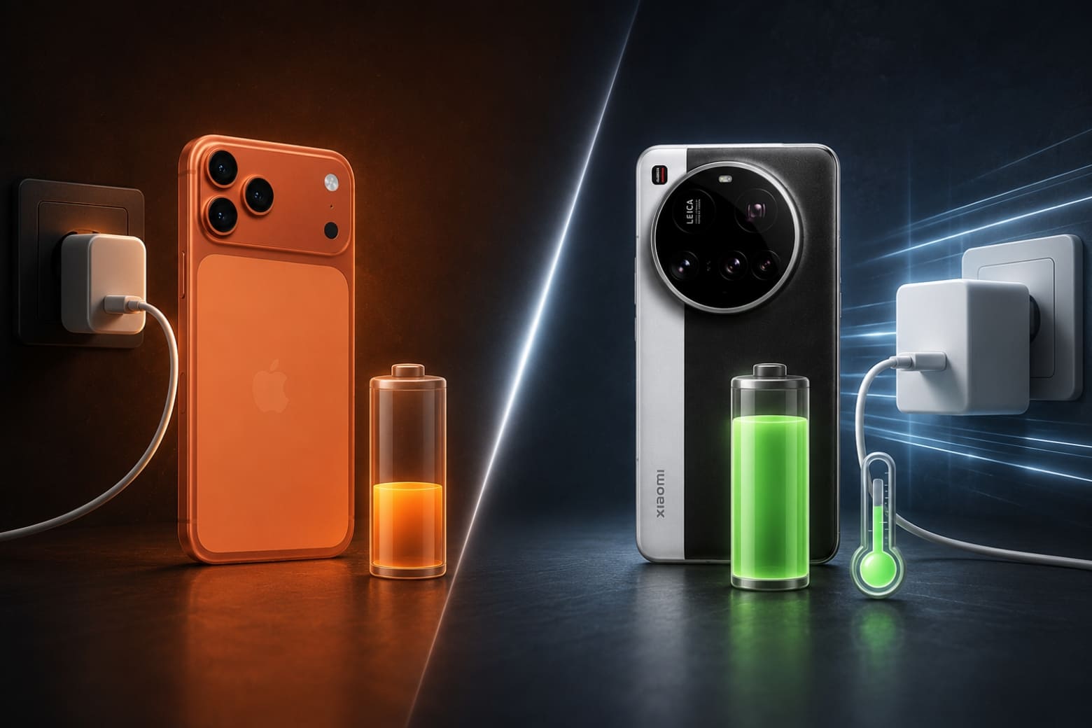So sánh iPhone 17 Pro Max và Xiaomi 15 Ultra dựa trên định vị nhu cầu và tổng chi phí sở hữu 8 Pin, Tốc độ sạc và Nhiệt độ trên iPhone 17 Pro Max và Xiaomi 15 Ultra
