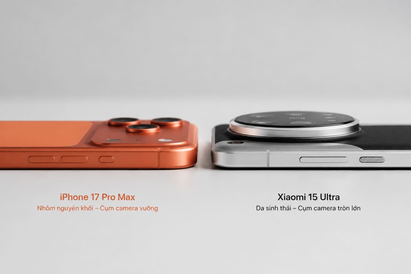 So sánh iPhone 17 Pro Max và Xiaomi 15 Ultra dựa trên định vị nhu cầu và tổng chi phí sở hữu 5 Thiết kế và chất lượng hiển thị của iPhone 17 Pro Max và Xiaomi 15 Ultra