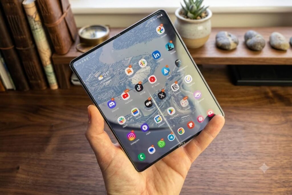 Galaxy Z Fold6 duy trì hiệu năng ổn định hơn nhờ khả năng tản nhiệt tối ưu cho các tác vụ nặng kéo dài.