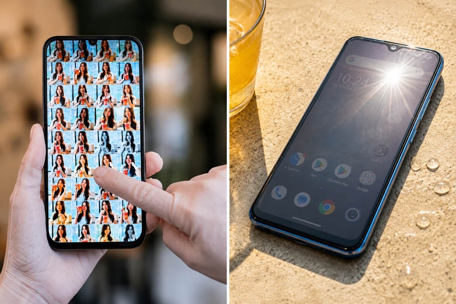 So sánh OPPO A6c và vivo Y40 chi tiết thiết kế hiệu năng pin và camera 8 So sánh OPPO A6c và vivo Y40 độ sáng màn hình ngoài trời