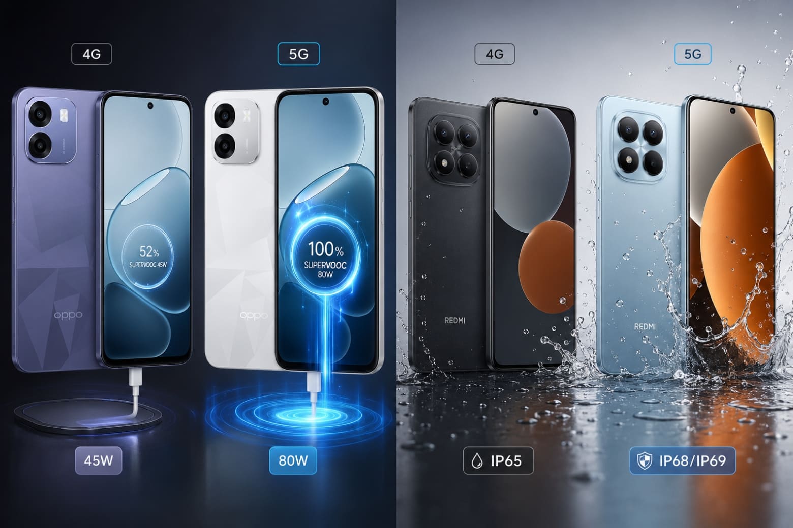 So sánh OPPO A6t Pro và Redmi Note 15 Pro chi tiết nên chọn máy nào phù hợp? 10 Những điểm cắt giảm phần cứng giữa phiên bản mạng 4G và 5G