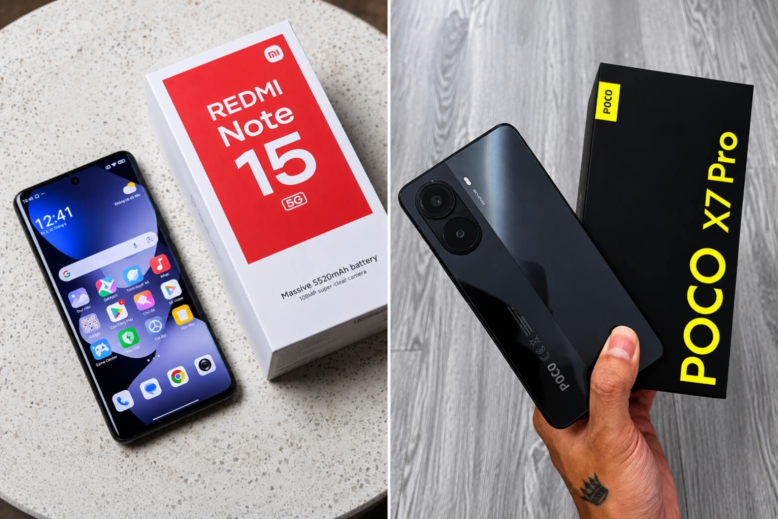 So sánh Redmi Note 15 5G và POCO X7 Pro: Chọn máy cày game hay thiết bị đa dụng? 15 So sánh Redmi Note 15 5G và POCO X7 Pro hàng chính hãng