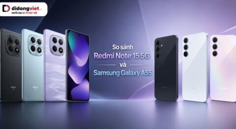 So sánh Redmi Note 15 5G vs Samsung Galaxy A55