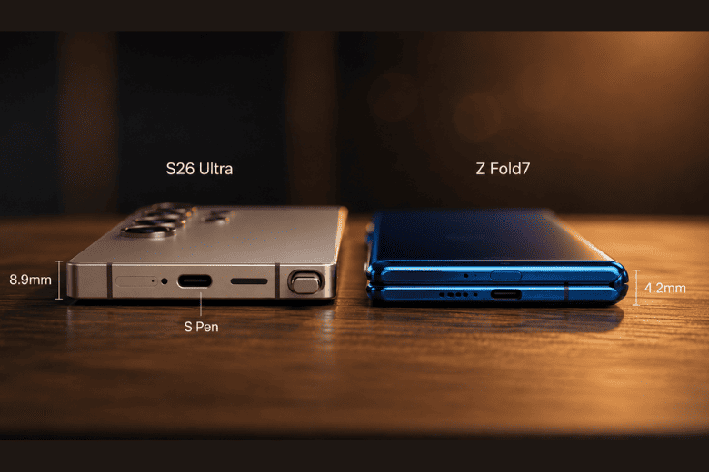 So sánh Samsung Galaxy S26 Ultra và Galaxy Z Fold7: Chọn camera đỉnh cao hay siêu đa nhiệm? 5 So sánh Samsung Galaxy S26 Ultra và Galaxy Z Fold7