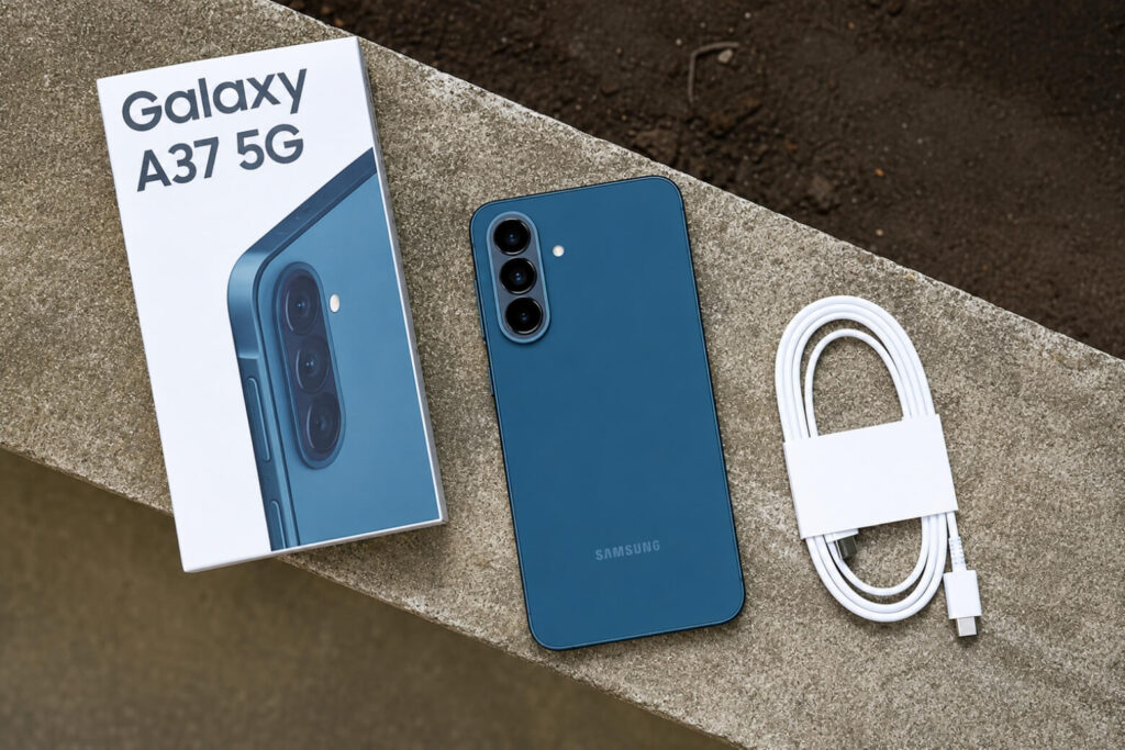 Galaxy A37 nổi bật với độ bền cao và khả năng hiển thị vượt trội khi sử dụng ngoài trời.
