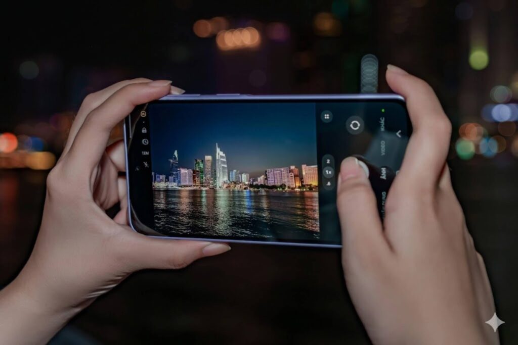 Camera selfie Galaxy A57 thừa hưởng công nghệ dòng Galaxy S, cho ảnh sáng rõ và tự nhiên hơn trong mọi điều kiện.