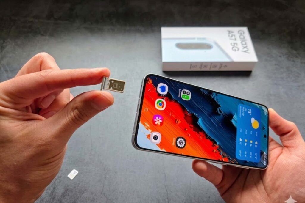 Galaxy A57 loại bỏ khe thẻ nhớ, đòi hỏi người dùng chủ động hơn về nhu cầu lưu trữ.