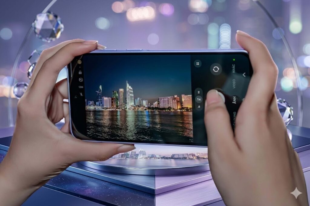 Camera macro 5MP trên Galaxy A57 phục vụ nhu cầu chụp cận cảnh cơ bản.