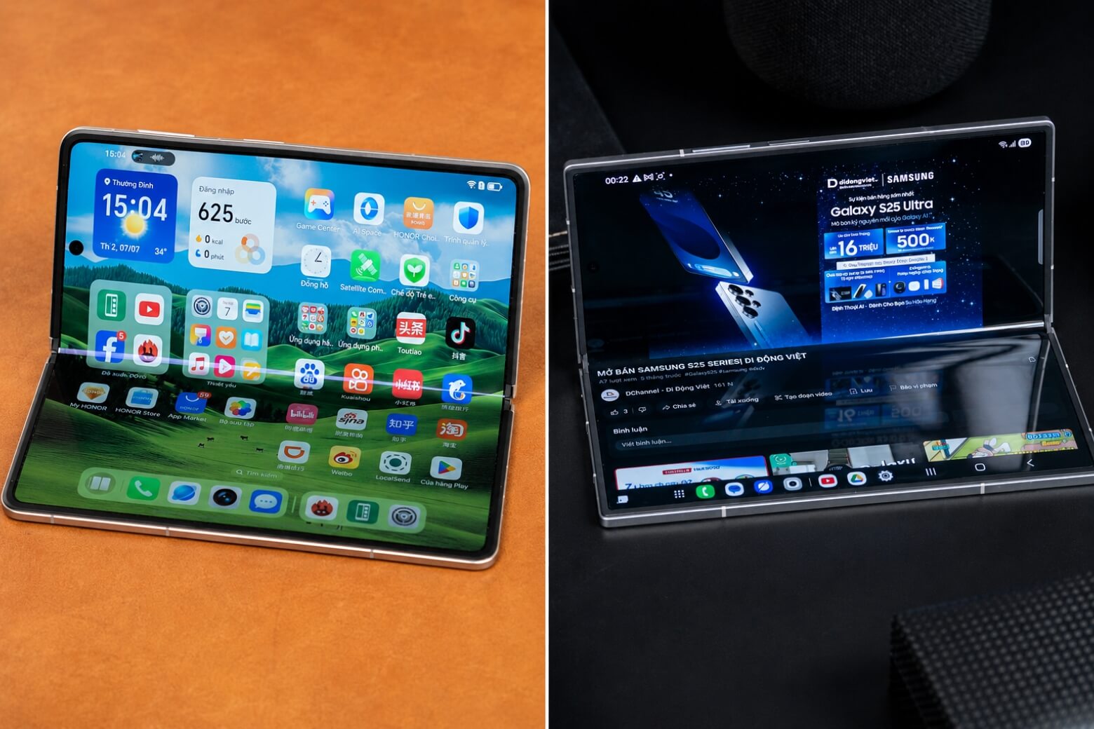 So sánh Samsung Z Fold7 và HONOR Magic V5: Đâu là lựa chọn tối ưu? 7 So sánh Samsung Galaxy Z Fold7 và HONOR Magic V5 màn hình
