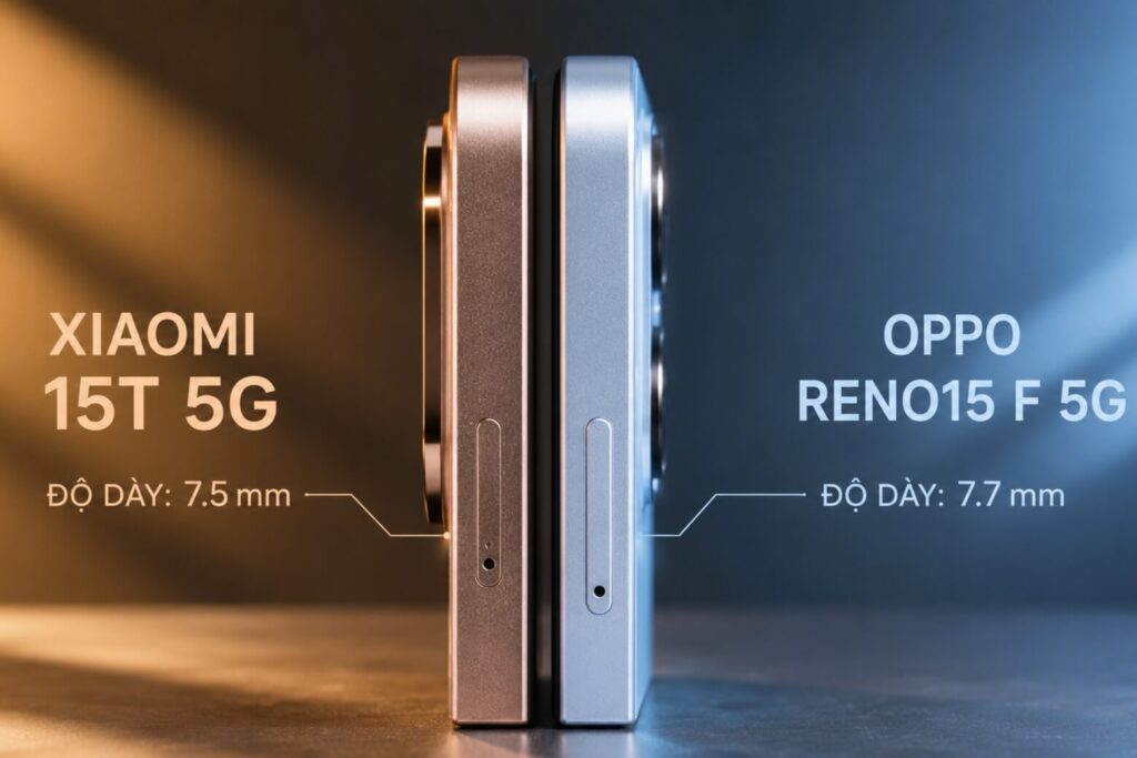 So sánh Xiaomi 15T 5G và OPPO Reno15 F 5G: Chọn hiệu năng đỉnh hay pin vô đối? 10 OPPO Reno15 F 5G bền bỉ hơn, Xiaomi 15T 5G tối ưu trải nghiệm cầm nắm và chơi game