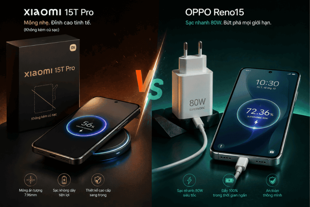 So sánh Xiaomi 15T Pro 5G và OPPO Reno15 5G: Chọn sức mạnh hiệu năng hay trải nghiệm bền bỉ? 8 So sánh Xiaomi 15T Pro 5G và OPPO Reno15 5G
