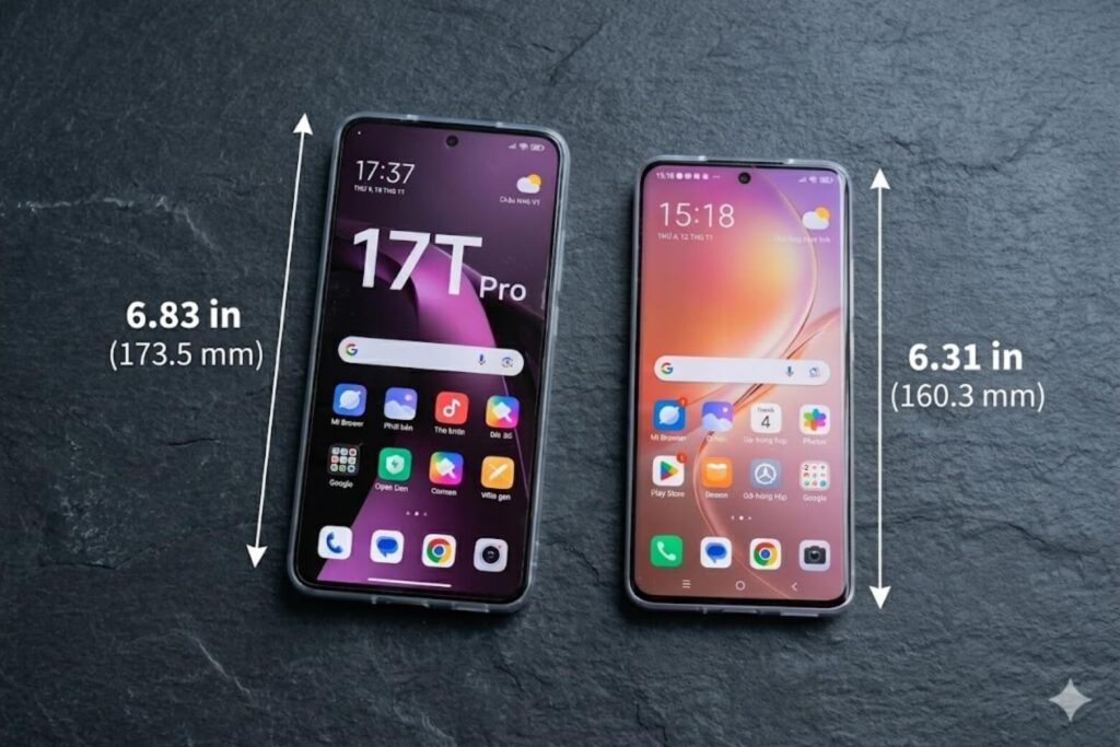 So sánh Xiaomi 17T Pro và vivo X300 5G chi tiết theo nhu cầu sử dụng 8 Xiaomi 17T Pro ưu tiên màn hình lớn và pin bền, còn vivo X300 5G tập trung vào thiết kế nhỏ gọn giàu công nghệ.