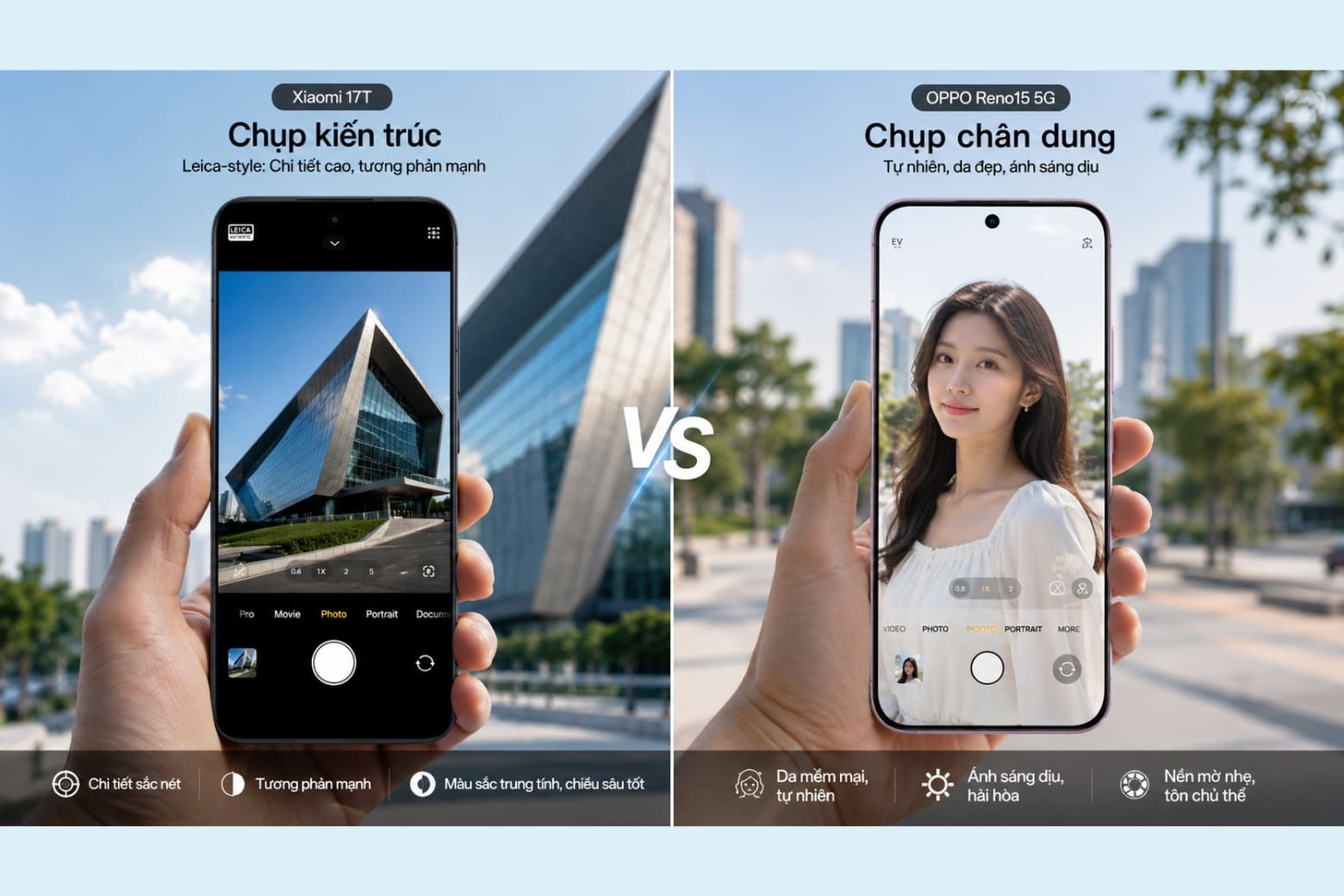 Sự khác biệt giữa hệ thống camera Leica và thuật toán chân dung AI