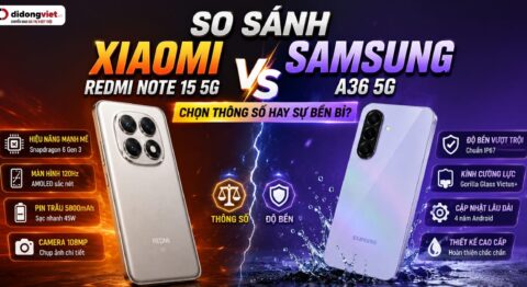 So sánh Xiaomi Redmi Note 15 5G vs Samsung A36 5G