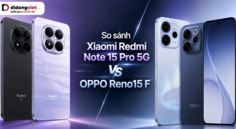 So sánh Xiami Redmi Note 15 Pro 5G và OPPO Reno15 F