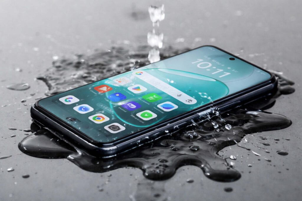 Công nghệ Splash Touch giúp OPPO A6c duy trì thao tác cảm ứng chính xác ngay cả khi màn hình bị ướt.