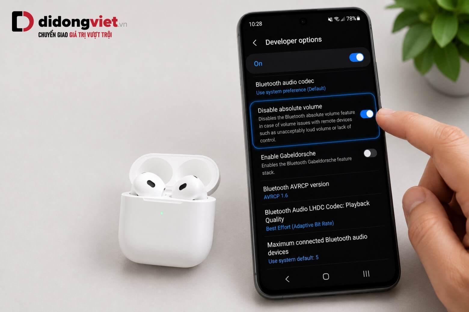 Hướng dẫn cách kết nối AirPods 4 với Android và khôi phục tính năng 8 Cách kết nối AirPods 4 với Android sửa lỗi âm lượng nhỏ
