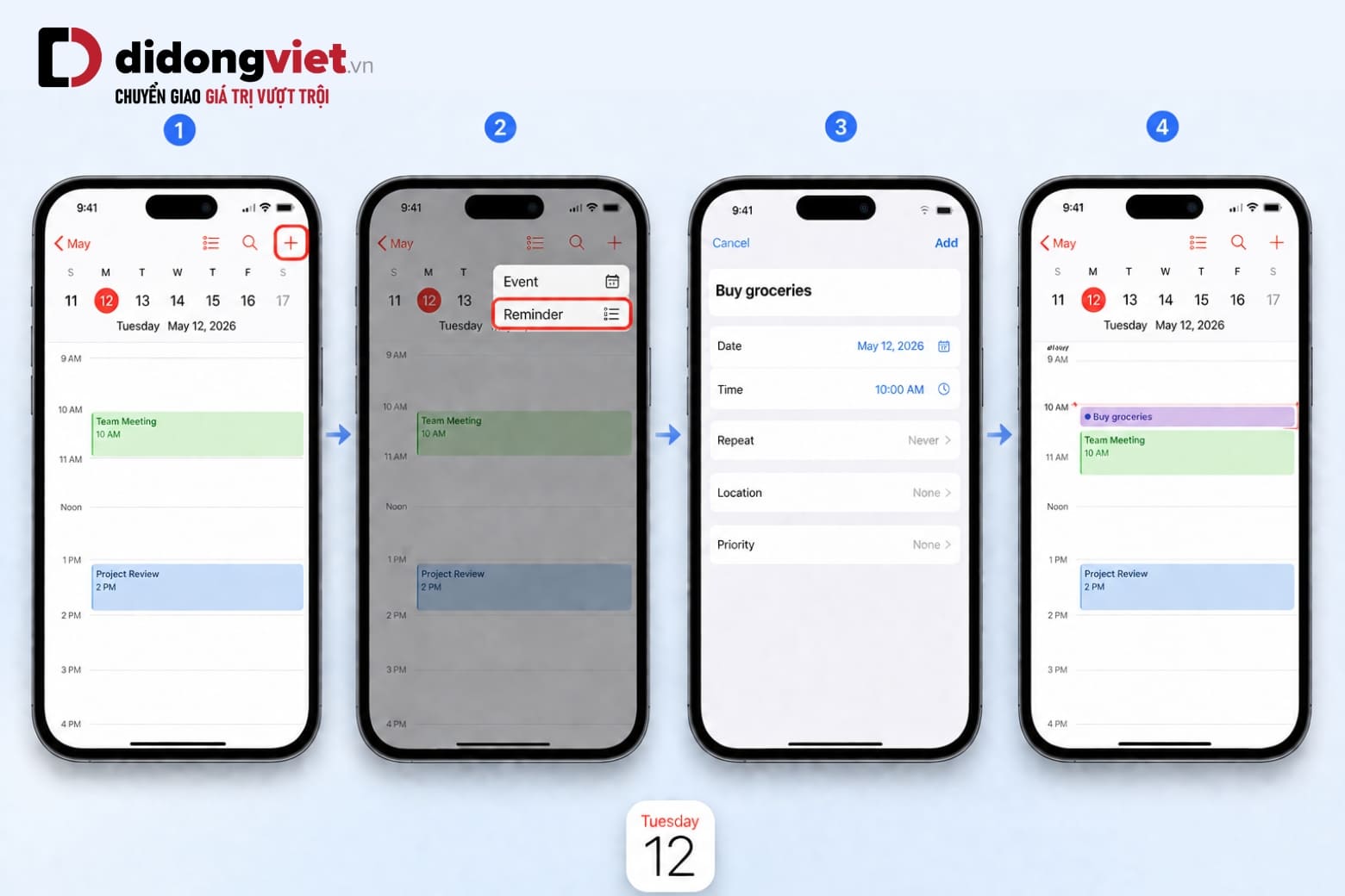Cách thiết lập lời nhắc trên iPhone giúp tối ưu thời gian và tránh trễ việc 9 Đồng bộ lịch trình và lời nhắc thuận tiện ngay trong ứng dụng Lịch iOS 18