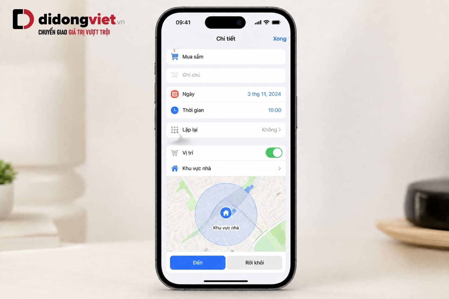 Cách thiết lập lời nhắc trên iPhone giúp tối ưu thời gian và tránh trễ việc 10 Giao diện thiết lập nhắc nhở theo vị trí bằng hàng rào địa lý trên iPhone