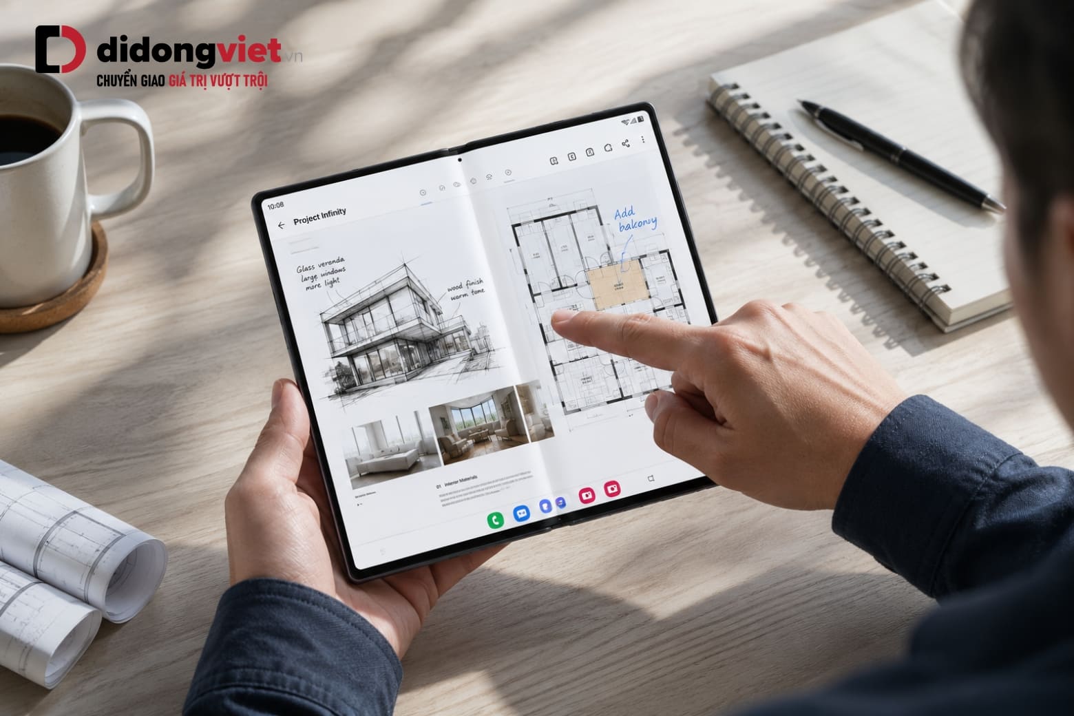Cấu hình Samsung Z Fold8 Ultra và 5 nâng cấp cốt lõi quyết định việc lên đời 6 Trải nghiệm vuốt chạm trơn tru trên màn hình phẳng 8 inch của Galaxy Z Fold8 Ultra