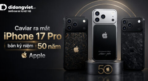 Caviar Ra Mắt Bộ Sưu Tập iPhone 17 Pro Kỷ Niệm 50 Năm Apple: Đính Mảnh Áo Steve Jobs, Giá Cao Nhất Hơn 280 Triệu Đồng