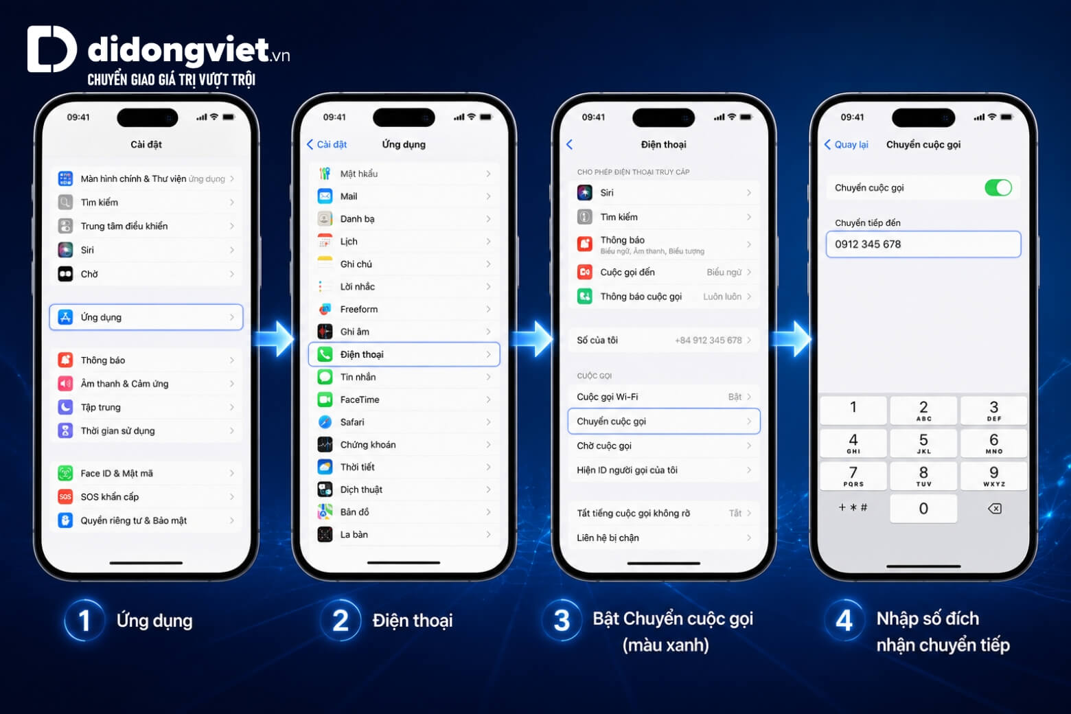 Cách bật, tắt chuyển cuộc gọi iPhone và khắc phục lỗi bằng mã USSD 11 Chuyển cuộc gọi iPhone qua Cài đặt trên iOS 18