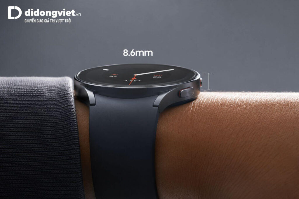Đánh giá hiệu năng Samsung Galaxy Watch9 với vi xử lý Snapdragon Wear Elite và thời lượng pin thực tế 8 Thiết kế siêu mỏng 8.6mm của Galaxy Watch9 mang lại cảm giác đeo thoải mái tối đa