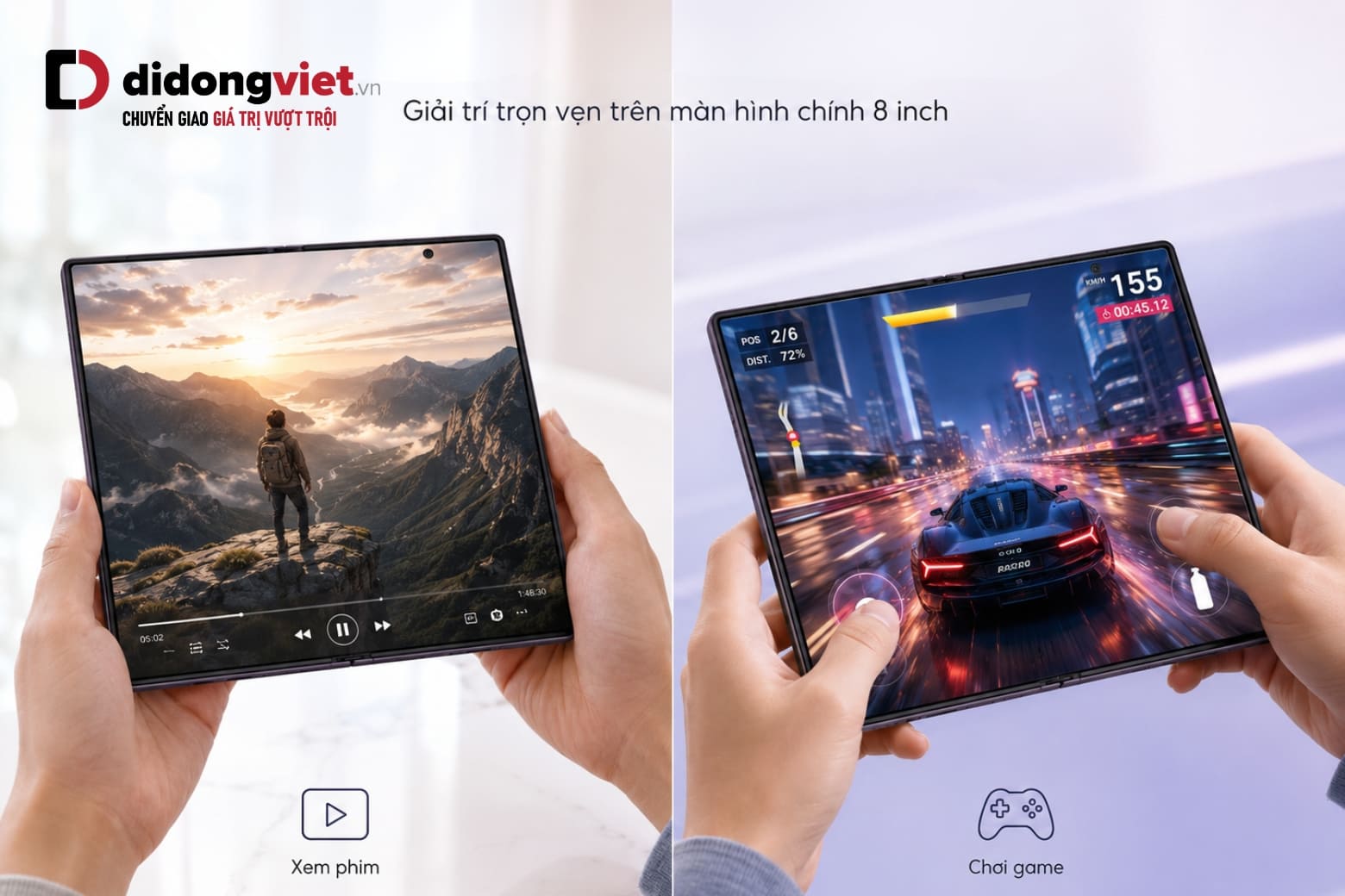 Đánh giá màn hình Samsung Z Fold8 Ultra: Có thật sự vượt trội trong phân khúc? 11 Không gian hiển thị rộng mang lại trải nghiệm giải trí sống động và cuốn hút hơn