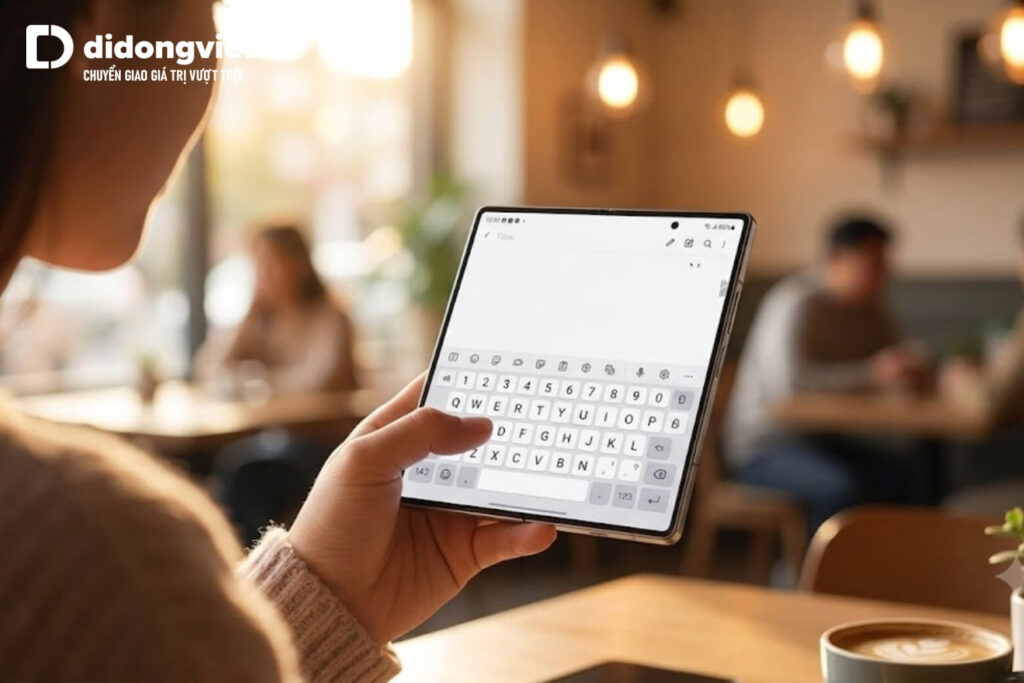 Rò rỉ đánh giá Samsung Galaxy Z Fold8 Wide: Trải nghiệm không nếp gấp và chi phí sở hữu 5 Tỷ lệ 4:3 cùng trọng lượng cân bằng giúp hiển thị nội dung tối ưu và mang lại trải nghiệm cầm mở thoải mái khi làm việc, giải trí.