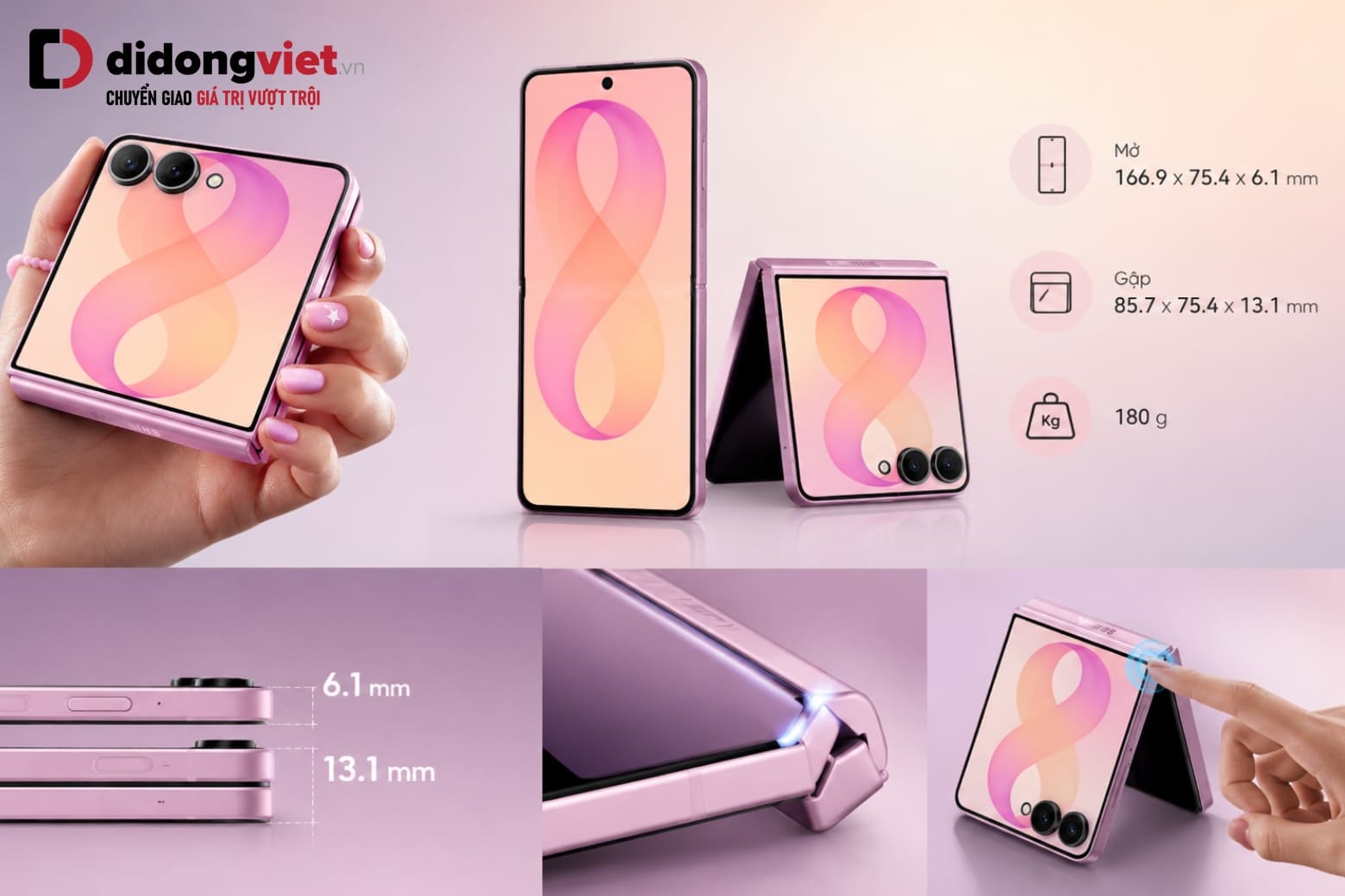 Đánh giá thiết kế Samsung Z Flip8: Mỏng nhẹ, dễ sử dụng hơn 6 Samsung tinh chỉnh nhiều chi tiết nhỏ để nâng cao trải nghiệm sử dụng thực tế