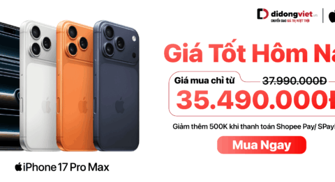 Chốt ngay iPhone 17 Pro Max 256GB giá tốt chỉ 35.49 triệu đồng tại Di Động Việt Chốt ngay iPhone 17 Pro Max 256GB giá chỉ 35.49 triệu đồng tại Di Động Việt