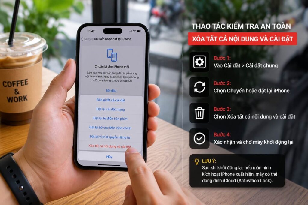 iPhone dính iCloud là gì? Rủi ro thực tế và cách kiểm tra chuẩn xác trước khi mua 8 iphone dính icloud