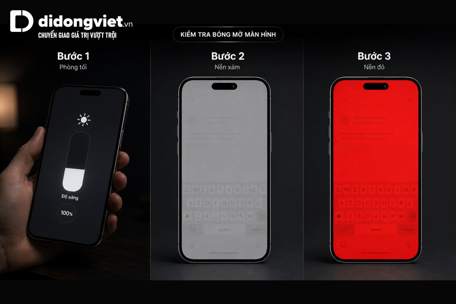 Hướng dẫn tự chẩn đoán và xử lý lỗi màn hình iPhone bị lưu ảnh 6 Bài test đơn sắc giúp phát hiện nhanh mức độ bóng mờ trên màn hình